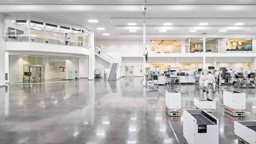 A large office space.